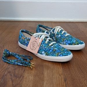 NWT Rifle Paper Co Keds Meadow Blue 7.5